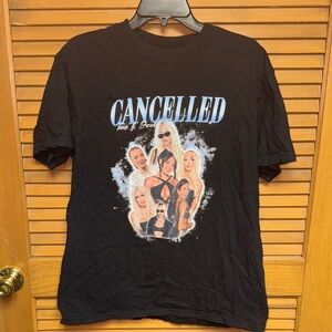 The Cancelled Podcast Tana and Brooke Black Graphic Tee